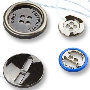 Alloy Button with Visible Hole