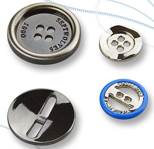 Alloy Button with Visible Hole